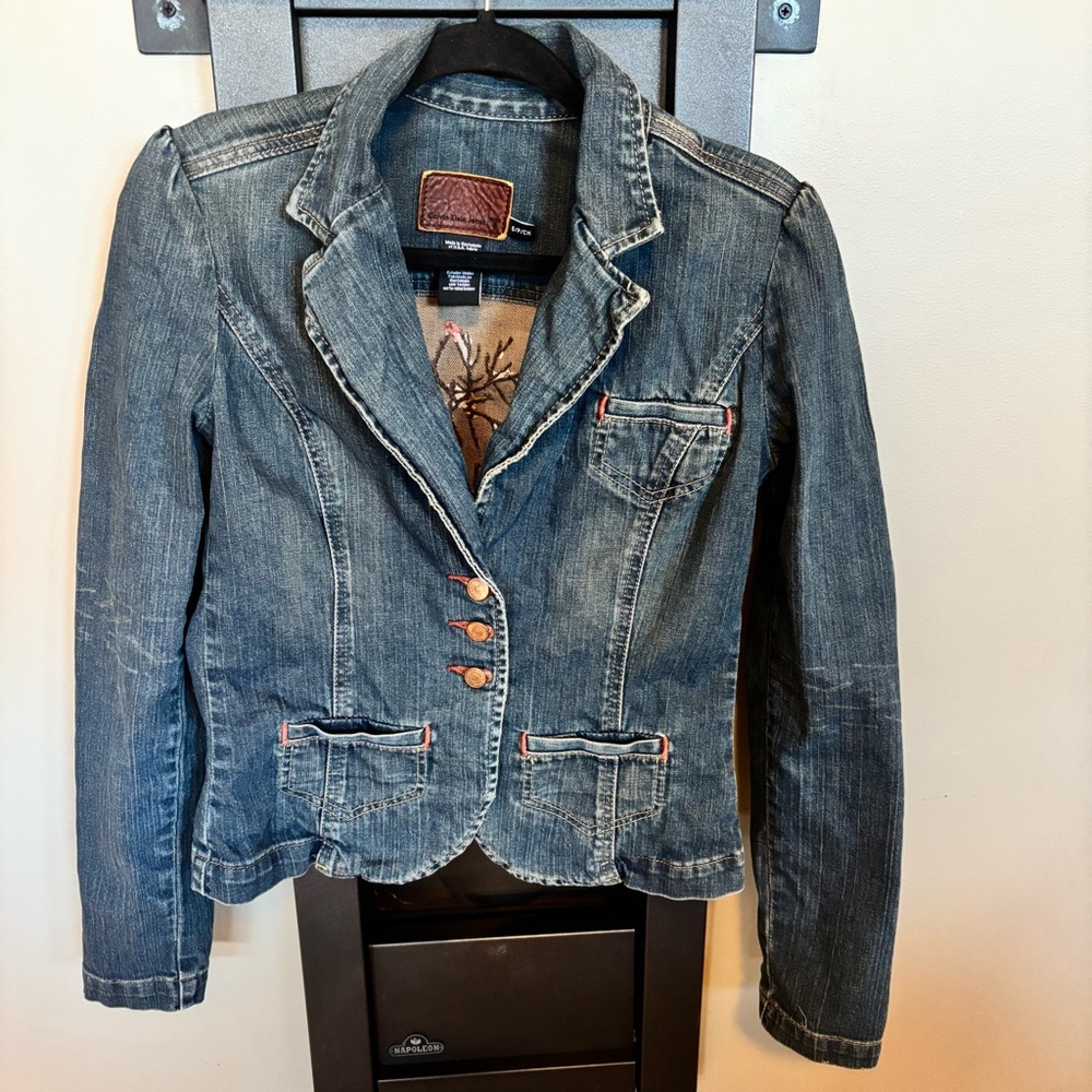 Vintage Calvin Klein Embroidered Denim Jacket - size S/P​
